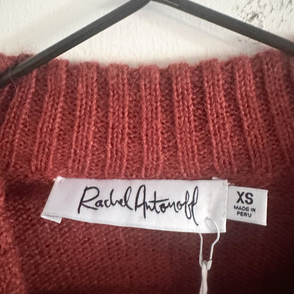NWT Rachel Antonoff Burnt Sienna Schmear Sweater XS - Picture 5 of 7